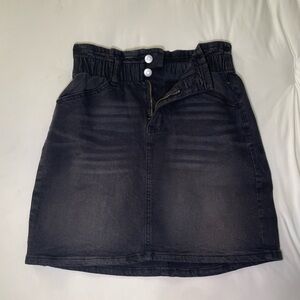 Black Denim Skirt